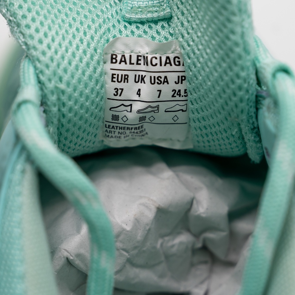 size 37 EU / 7 US Balenciaga Triple S Sneakers Mint Green - Picture 12 of 15